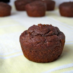 Chocolate Pumpkin Mini Muffins