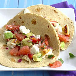 Fish Tacos with Grapefruit Salsa