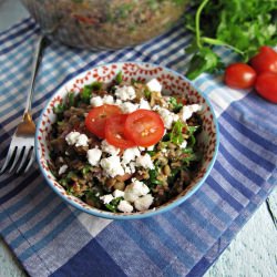 Feta and Lentil Tabbouleh