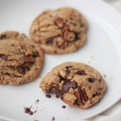 Dark Chocolate Pecan Cookies