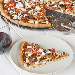 BBQ Chicken and Feta Pizza