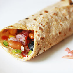 Vegetarian Red Kidney Bean Burritos