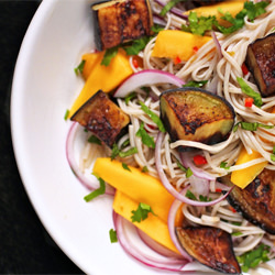 Soba Noodles with Eggplant Mango