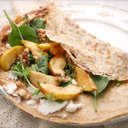 Goat Cheese, Walnut & Apple Crepes