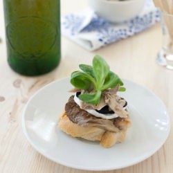 Quail, Mushroom Bruscheta