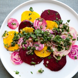 Beet Crudo with Chimichurri