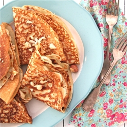 Salted Nutella and Banana Pancakes