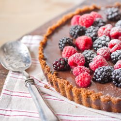 Chocolate Tart w/ Fresh Berries