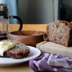 Banana Bread with Banana Cream