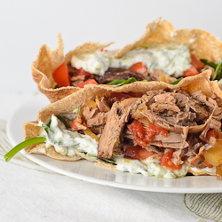 Greek Crockpot Lamb Pita