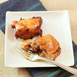 Spiced Honey Brushed Chicken Thighs