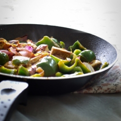 Paneer and Bell Peppers