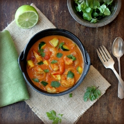 Low Sodium Coconut Shrimp Curry