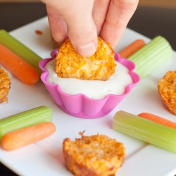 Buffalo Chicken Quinoa Bites