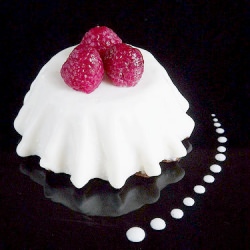 Curd Dessert with Raspberry Jelly