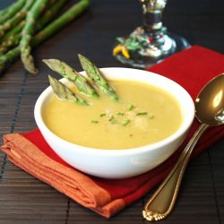 Roasted Asparagus & Cippolini Soup