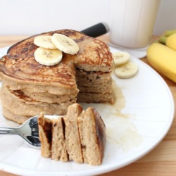 Whole Wheat Banana Bread Pancakes