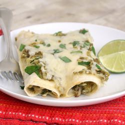 Lighter Chicken Enchiladas Verdes