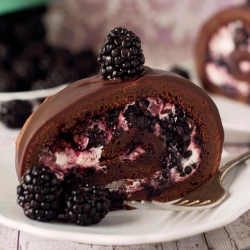 Blackberry Cream Roulade