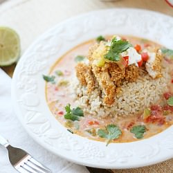 {Crispy} Baked Tortilla Chicken