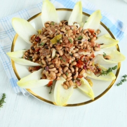 Black-Eyed Pea Salad with Prosciutt