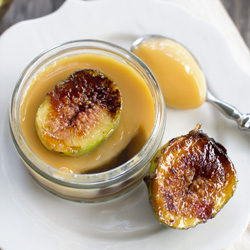 Rum & Ginger Flan with Caramel Figs