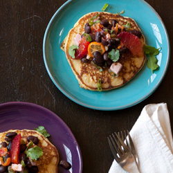 Blood Orange Black Bean Blini