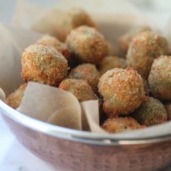 Cheese-Stuffed Fried Olives