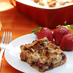 Cherry-Banana Raisin Bread Pudding