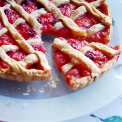 Rhubarb and Raspberry Tart