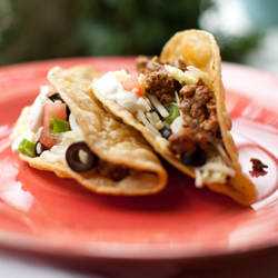 Crispy Beef & Chorizo Tacos