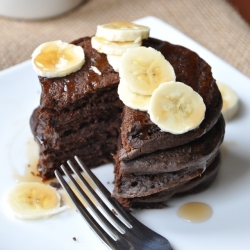 Vegan Chocolate Cardamom Pancakes