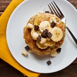 Banana Macadamia Nut Pancakes