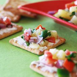 Pineapple Salsa Canapes