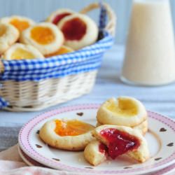 Lemon Scented Thumbprint Cookies