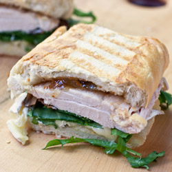 Chicken, Brie, Fig & Arugula Panini