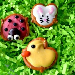 Ladybug, Duck and Bunny Pretzels