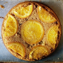 Orange Almond Upside Down Cake