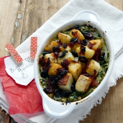 Spinach Gratin with Cod