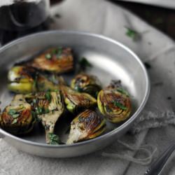 Pan Fried Baby Artichokes