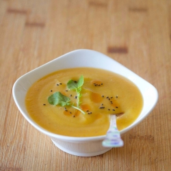 Celeriac Basil Seed Soup