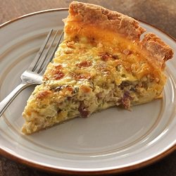 Blue Cheese, Bacon and Leek Quiche