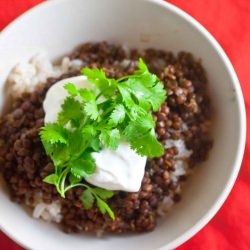 Black Lentil Dal in the Slow Cooker