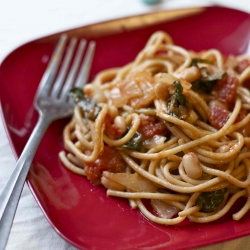 Cajun White Bean Spaghetti