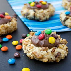 M&M Thumbprint Cookies