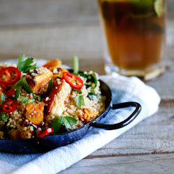 Couscous Salad with Haloumi