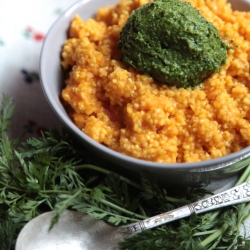 Millet Soup with Pesto