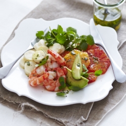 Orange, Prawn and Palm Heart Salad