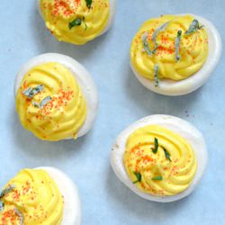 Deviled Meringues with Lemon Mousse