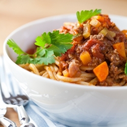 Pasta w/ Bolognese Sauce